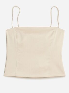J.Crew Bustier Top in Stretch Satin – Champagne